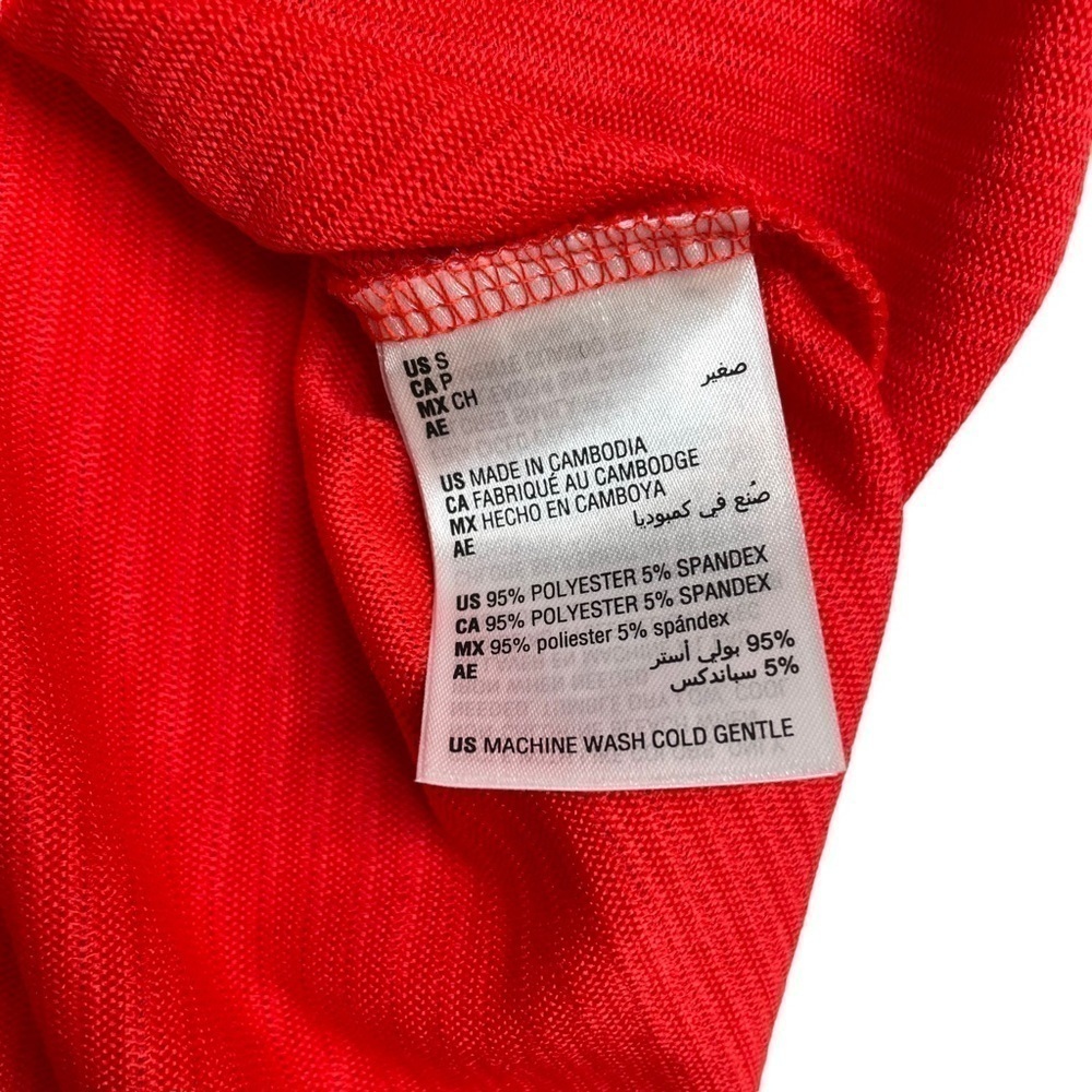 Jenni Split Neck Ribbed Pajama Top Bundle Papaya Punch Red June Bug Green Small - Picture 6 of 11